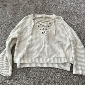 Off-White crop length sweater
